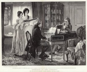 Sheridan at the Lindleys by Margaret Isabel Dicksee